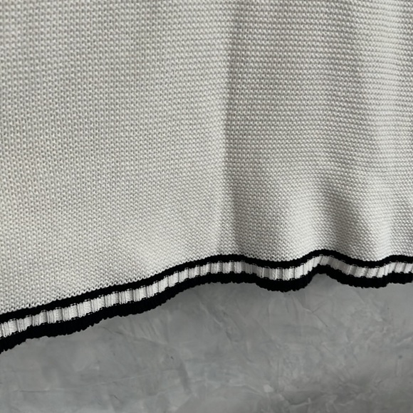 Belle White knitted contrasting high neck tank top, Size M. NWT - Picture 4 of 6